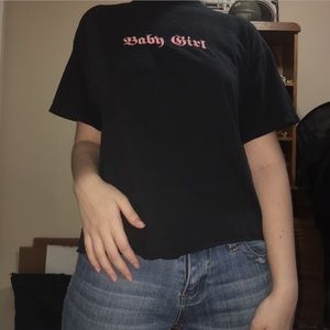Brandy Melville Embroidered Babygirl Tee